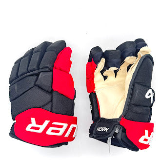 Bauer Supreme Mach - Gant NHL Pro Stock d'occasion - Sebastian Aho (noir/rouge)